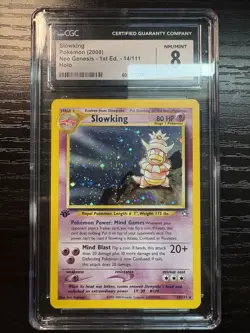 Pokemon TCG Slowking Neo Genesis 14 Holo 1st Edition Holo Rare CGC 8 - Image 1