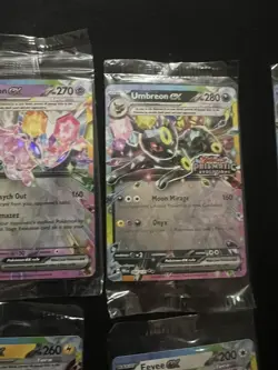 Prismatic Evolutions Surprise Box Sealed Stamp Ex Promo Cards 9/9 Complete Set - Image 3