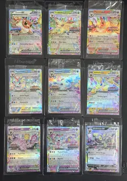 Prismatic Evolutions Surprise Box Sealed Stamped EX Promo Cards Complete Set 9/9 - Image 1