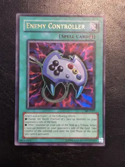 Yu-Gi-Oh! ULTRA RARE CARD ENEMY CONTROLLER AST-037 1996 VINTAGE PRINT NM/VLP - Image 1