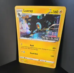 Luxray SWSH023 Rebel Clash Prerelease Promo - Holo Rare Pokemon Card nm - Image 3