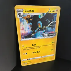 Luxray SWSH023 Rebel Clash Prerelease Promo - Holo Rare Pokemon Card nm - Image 4