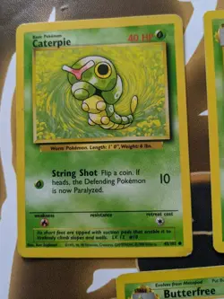 Caterpie + Metapod + Butterfree Pokemon Card Lot - Base Set / BS2 / Jungle - LP - Image 2
