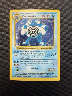 Poliwrath 13/102 Shadowless Holo Base Set Pokemon Card MP - Image 1