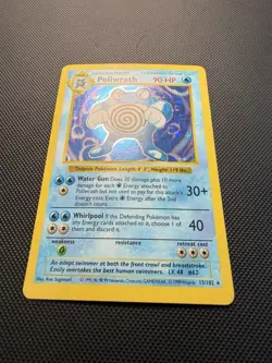 Poliwrath 13/102 Shadowless Holo Base Set Pokemon Card MP - Image 2