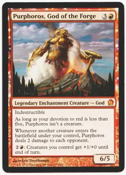 Purphoros, God of the Forge - Theros #135 LP Regular MTG Magic the Gathering - Image 1