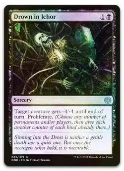 Drown in Ichor #91 Foil Uncommon MTG Phyrexia: All Will Be One NM English - Image 1