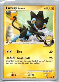 Pokemon TCG Luxray GL 9/111 Rising Rivals LP - Image 1