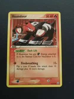 Pokemon Card Houndour 60/109 EX Team Rocket Returns Common - Image 1
