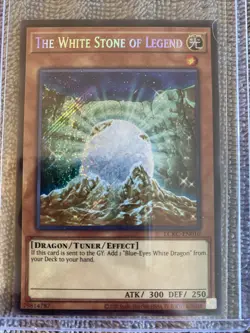 The White Stone of Legend LCKC-EN010 Secret Rare Yugioh Unlimited Edition NM - Image 1
