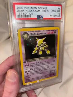 2000 POKEMON ROCKET 1ST ED #1 DARK ALAKAZAM-HOLO PSA 10 - Image 4