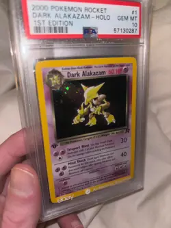 2000 POKEMON ROCKET 1ST ED #1 DARK ALAKAZAM-HOLO PSA 10 - Image 5