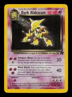 Pokemon Card Dark Alakazam 1/82 Team Rocket Holo Vintage Original Rare MP 2000 - Image 1