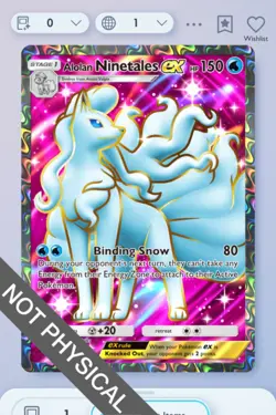 Pokemon TCG Pocket - Alolan Ninetales Full Art 2⭐, Fantastical Parade, English - Image 1