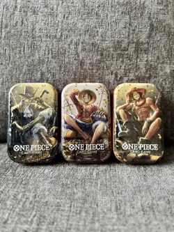 One Piece Tin Pack Set Vol 2 Set of 3 | TS-02 OP-13 | Factory Sealed | Bandai - Image 1