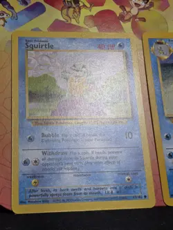 Squirtle 63/102 + Wartortle 42/102 Base Set Common Pokemon Card (NM-) - Image 4