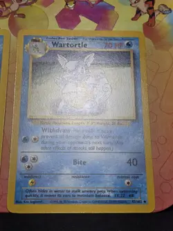 Squirtle 63/102 + Wartortle 42/102 Base Set Common Pokemon Card (NM-) - Image 5