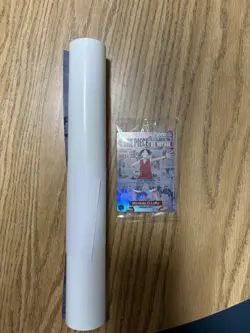 One Piece Luffy US Voyage College Basketball Promo Card W/ Poster - New Sealed - Image 1