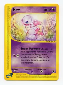 Pokemon Mew TCG Regular Card 55/165 Expedition NM - Image 1