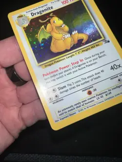 Pokemon TCG Dragonite Fossil Set Holo Rare Card 4/62 1999 NM - Image 4