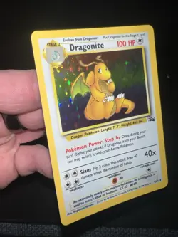 Pokemon TCG Dragonite Fossil Set Holo Rare Card 4/62 1999 NM - Image 5