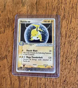 Pokemon Raichu ex EX Sandstorm 98/100 Holo 100 HP Ultra Rare TCG Card - Image 1