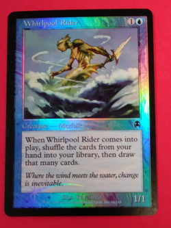Magic The Gathering 1x WHIRLPOOL RIDER - FOIL Apocalypse Blue Common NM - Image 1