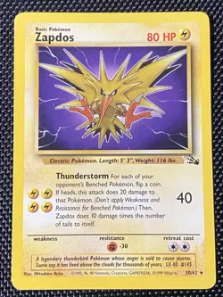 Pokemon TCG Legendary Bird Trio Moltres Zapdos Articuno. Fossil Rare Set - Image 2