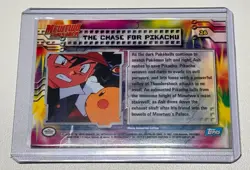 1999 Topps Pokemon Movie Edition The Chase For Pikachu Holo Foil #28 Blue Logo - Image 2