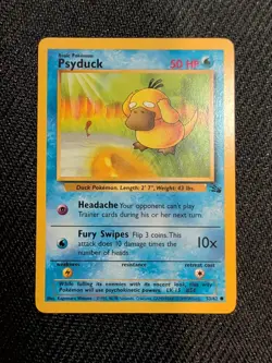 Pokemon TCG Psyduck Fossil 53/62 1999-2000 3rd Print NM - Image 1