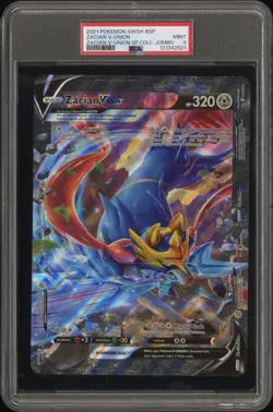 PSA 9 - 2021 POKEMON SWSH BLACK STAR PROMO ZACIAN V-UNION JUMBO - Image 1