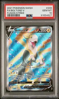 PSA 10 - 2021 Pokemon Sword & Shield Fusion Strike 249 Fa/Boltund V - Image 1