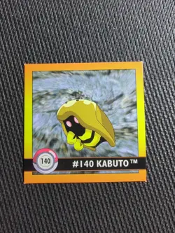 Kabuto #140 Pokemon 1999 Artbox Sticker NM - Image 1