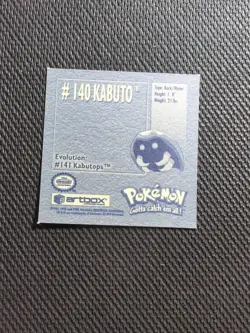 Kabuto #140 Pokemon 1999 Artbox Sticker NM - Image 2