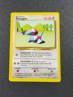 Pokemon TCG Porygon Base Set 39/102 Regular Unlimited Uncommon - Image 1