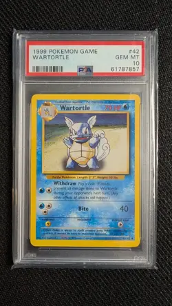 1999 Pokemon Base Set Unlimited Wartortle #42 PSA 10 GEM MINT - Image 1