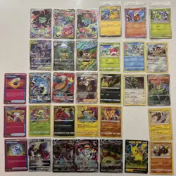 Pokemon Card Bundle - x32 cards Promo Mew Venusaur SAR 087/063 Gyarados Pikachu - Image 1
