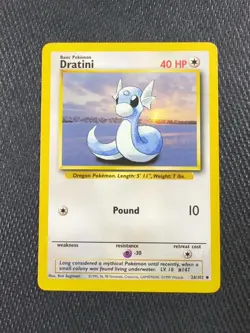 Pokemon TCG Dratini Base Set 26/102 Regular Unlimited Uncommon NM - Image 1