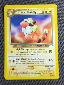 Pokemon TCG Dark Flaaffy Neo Destiny 34 Regular Unlimited Uncommon NM - Image 1