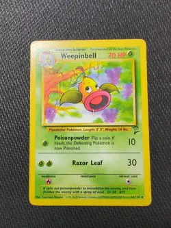 Pokemon TCG Weepinbell Base Set 2 64/130 Regular Unlimited Uncommon - Image 1