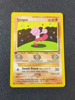 Pokemon TCG Tyrogue Neo Discovery 66/75 1st Edition Common - Miki Tanaka NM - Image 1