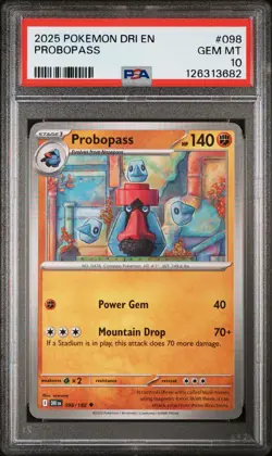 PSA 10 - 2025 POKEMON DRI EN-DESTINED RIVALS 098 PROBOPASS | SOWSOW | POP 1 - Image 1