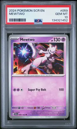 PSA 10 - 2024 POKEMON SCR EN-STELLAR CROWN 059 MEWTWO | POP 79 - Image 1