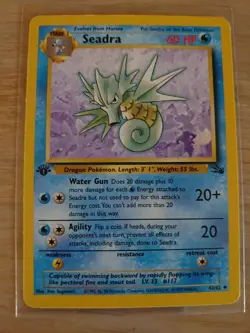 Pokemon TCG 1st Edition Seadra Fossil 42 Regular Uncommon Wizards - Image 1