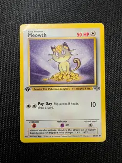 Pokemon TCG Meowth Jungle 56/64 1st Edition - Image 1