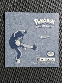 Ash Ketchum Pr18 Prize Prism Holo Pokemon 1999 Artbox Sticker NM - Image 2