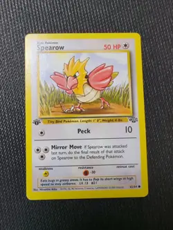 Pokemon TCG Spearow Jungle 62/64 1st Edition - Mitsuhiro Arita - Image 1