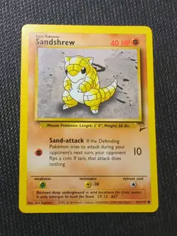 Pokemon TCG Sandshrew Base Set 2 91/130 Regular Unlimited Common - Image 1