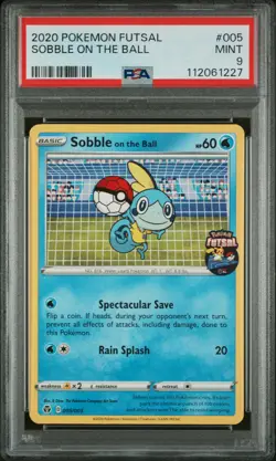 2020 POKEMON FUTSAL #005 SOBBLE ON THE BALL PSA 9 - Image 1