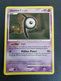 Pokemon Card Unown P 33/100 D&P Majestic Dawn Non-Holo Rare - Image 1